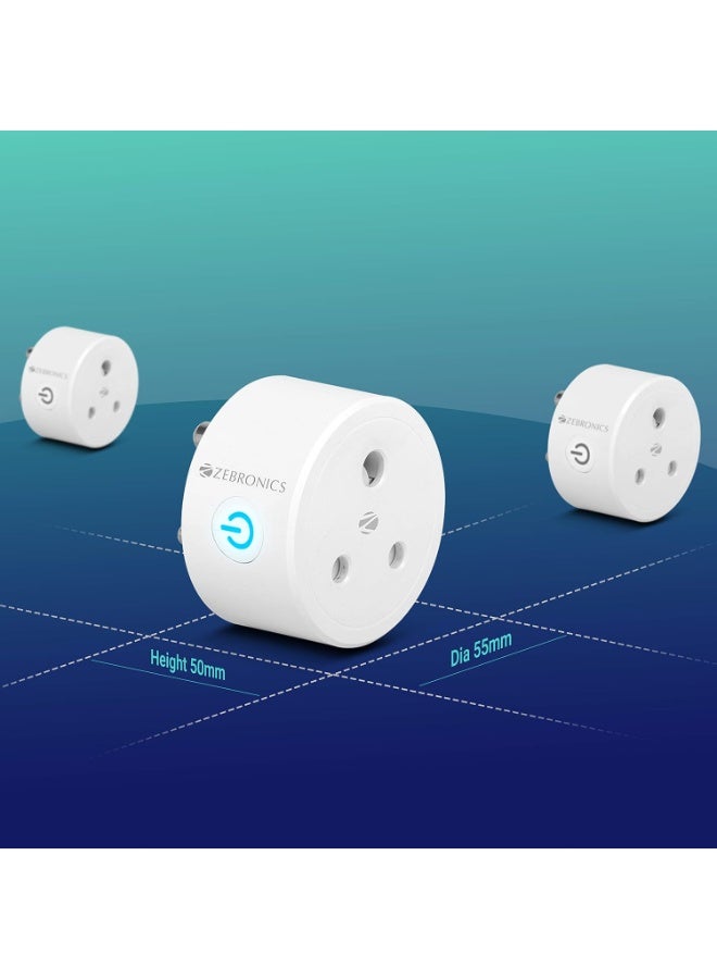 Zebronics ZEB-SP110, Smart Wi-Fi Plug Compatible with Google Assistant & Alexa, Supports Upto 10A and Comes with a Dedicated APP That Features Scheduled Control. - Image 3